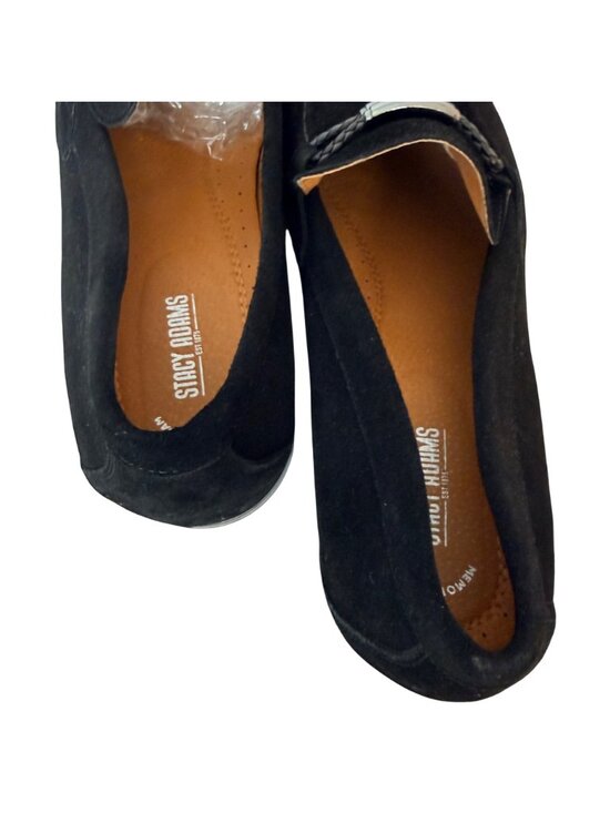 Stacy Adams Mens Black Suede Loafers With Memory Foam Insole & Metal Bit Detail main image 8